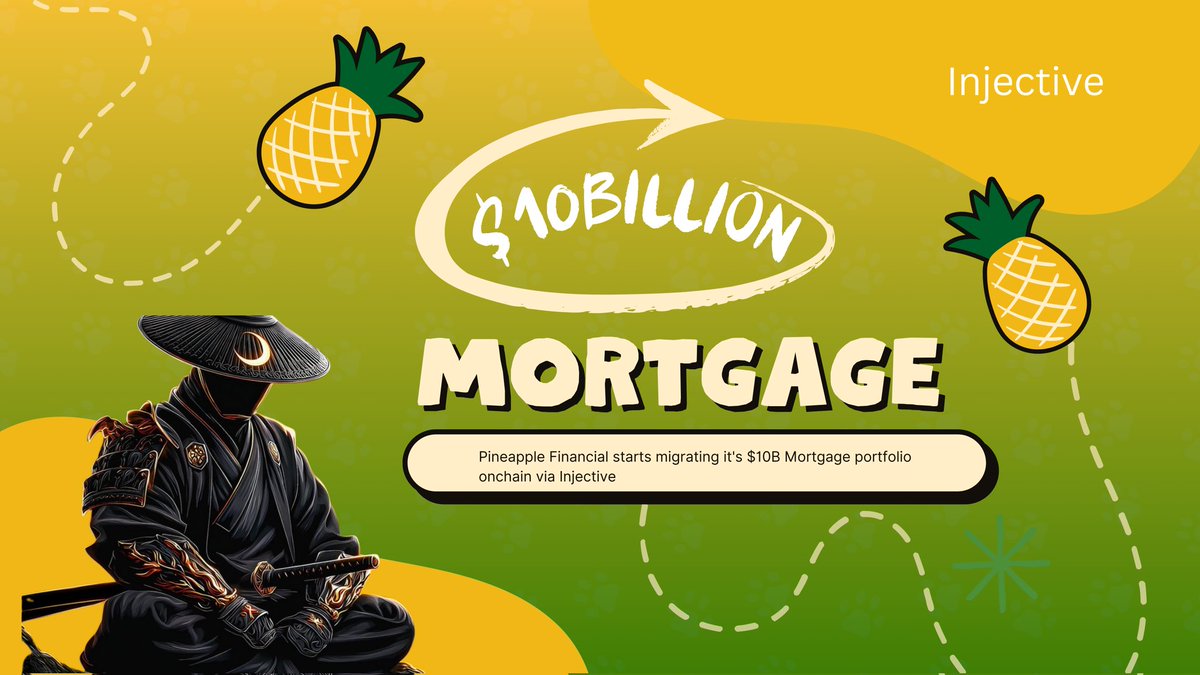 Great_Ikay's tweet image. Why Pineapple’s $10B Mortgage Migration Matters for $INJ 

&amp;gt; 𝐒𝐢𝐠𝐧𝐢𝐟𝐢𝐜𝐚𝐧𝐭 𝐯𝐚𝐥𝐢𝐝𝐚𝐭𝐢𝐨𝐧 𝐟𝐨𝐫 𝐫𝐞𝐚𝐥-𝐰𝐨𝐫𝐥𝐝 𝐚𝐬𝐬𝐞𝐭 (𝐑𝐖𝐀) 𝐚𝐝𝐨𝐩𝐭𝐢𝐨𝐧: 

Pineapple Financial isn’t a crypto native startup. It’s a publicly traded mortgage company bringing a…