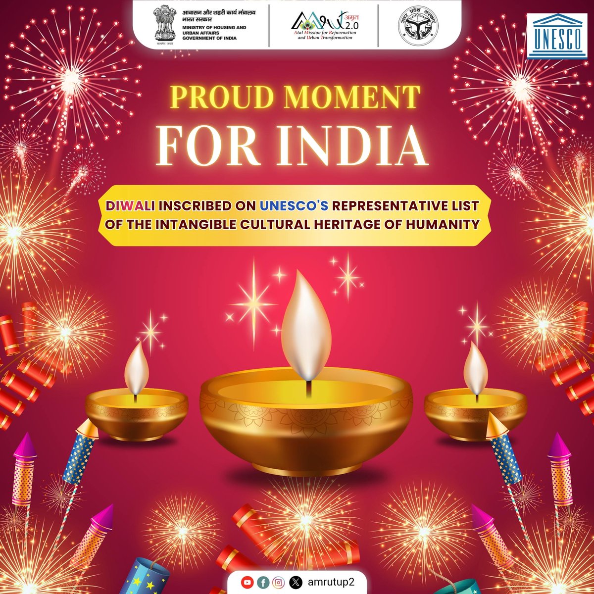 amrutup2's tweet photo. Diwali has been officially inscribed on UNESCO’s Representative List of the Intangible Cultural Heritage of Humanity.

A proud moment for India and for every devotee of this festival of lights. ✨🪔

#UNESCO #UnescoHeritage #Diwali @UNESCO https://t.co/ZPj99msUBQ