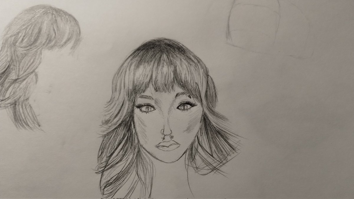 Hey 🐸, using your hair as reference for practice. But alas I must sleep.