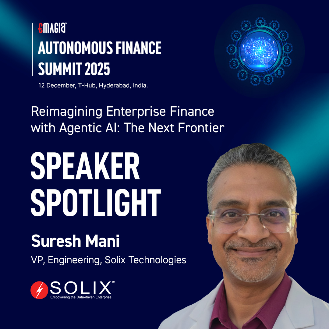 We are honored to welcome Suresh M., Vice President of Engineering at Solix Technologies, Inc., as a keynote speaker at the Emagia Autonomous Finance Summit 2025. 📅 Date: 12 Dec 2025📍Venue: T-Hub, Hyderabad. emagia.com/autonomous-fin… #Emagia #AutonomousFinance #AgenticAI #AFS2025