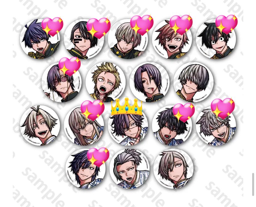 桃源暗鬼コミケ缶バッジ 》 通販で100⤴️購入予定 譲 ： 👑、💖付き