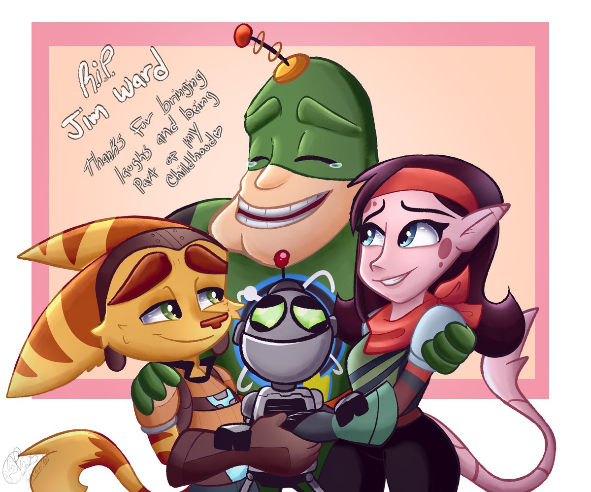 made a tribute to Jim Ward 💔

thanks for giving us laughs and being part of my childhood <3

#RatchetAndClank #Lombax