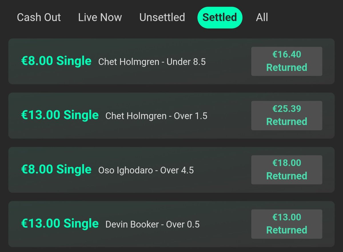 Gm. 3/3 today, 1 bet void. 
<a href="/ThePropHoundcom/">ThePropHound</a> 
#SportsBettingX 
#sportsbetting