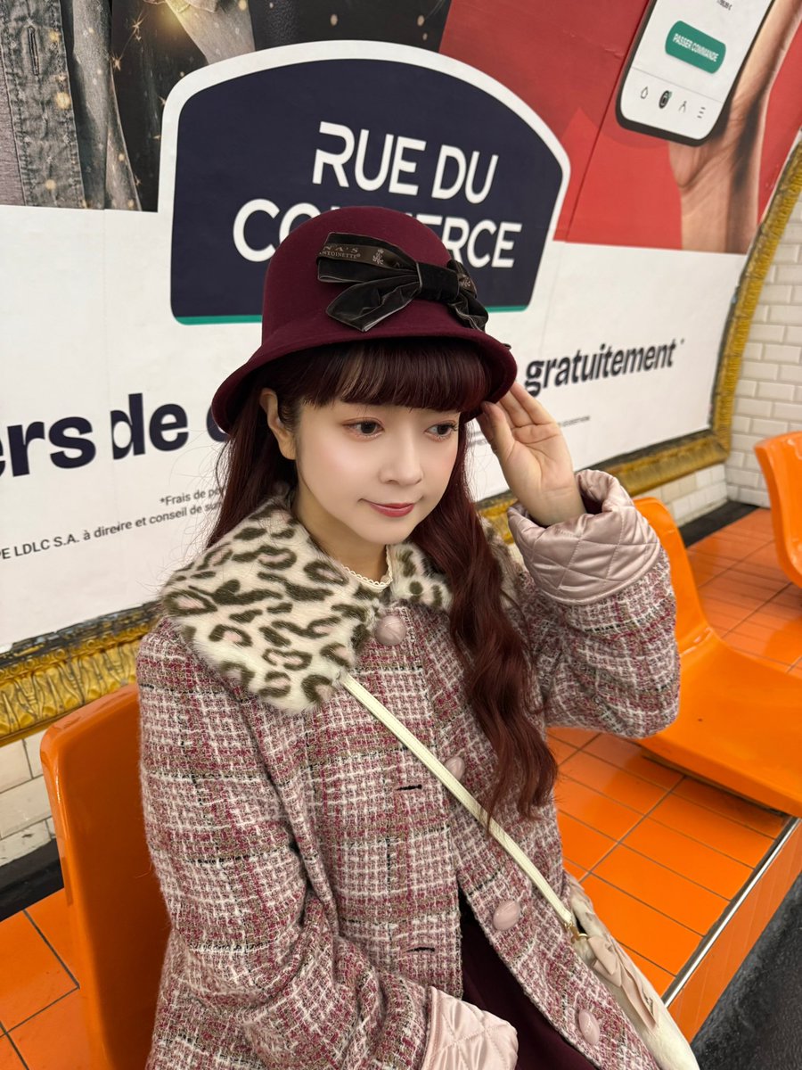 青木美沙子ちゃん着用 MILK×TWINSTARS パフ＆ポフ ファーコート MILKさんのツイードコートお気に入り♥️