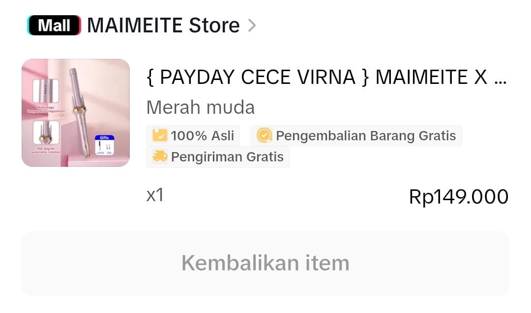 ccheoonnsa's tweet photo. MAIMEITE X CECEVIRNA Catokan Curly Otomatis Ceramics Curly Catokan Keriting Keramik Otomatis Libra Hair Curly Styler 25mm

💸90k  (barang baru dicoba 2x) no minus, karna aku gabisa ngecurly
#preloved #catokan #maimeite https://t.co/B2Ocz2Xa6q