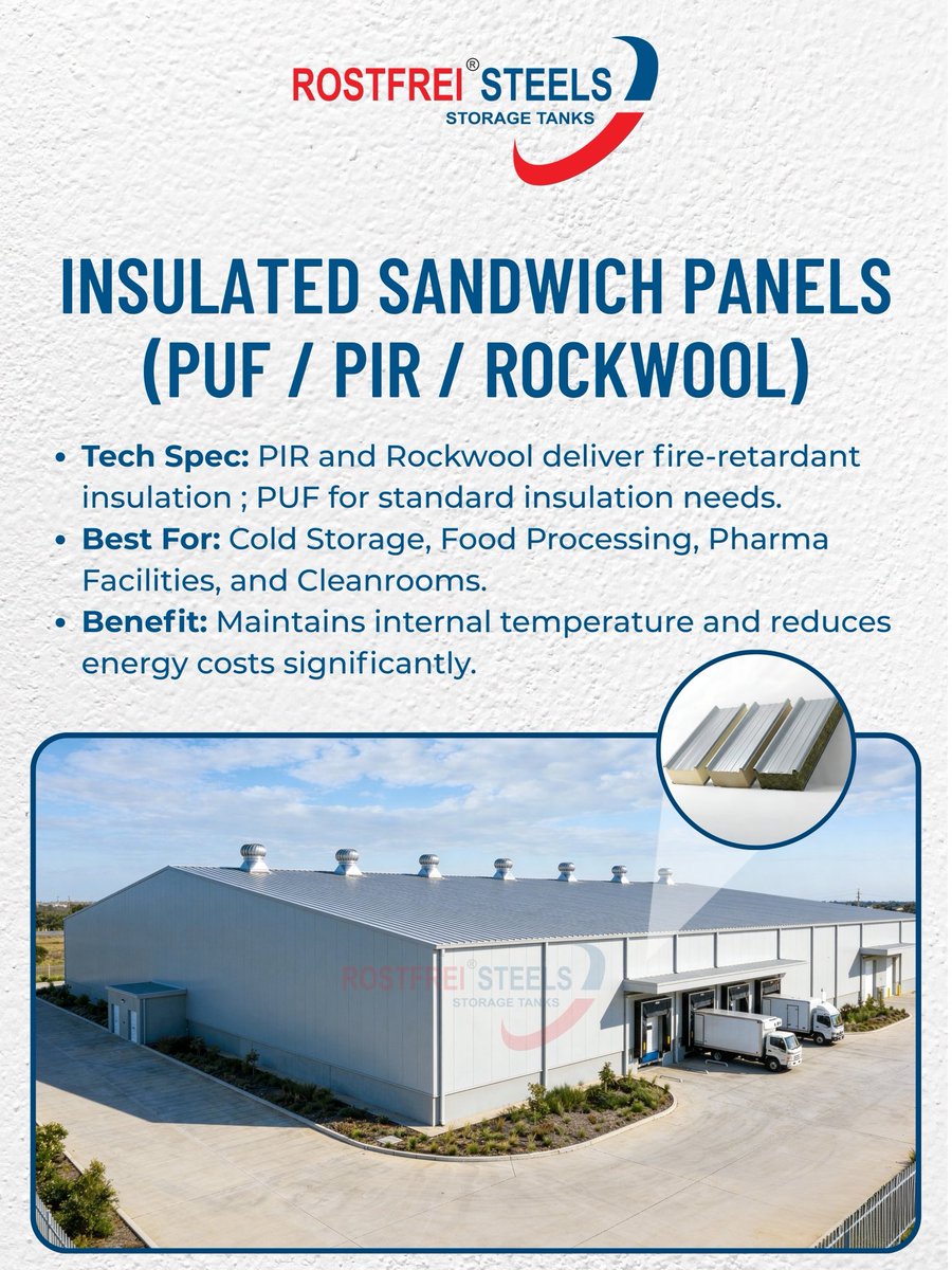SteelRostfrei's tweet image. Selecting the right cladding is crucial for the performance, durability, and efficiency of your PEB structure.

📞 Call: +91-8447027003
🌐 Website: rostfreisteels.com

#RostfreiSteels #CladdingSolutions #PEBConstruction #IndustrialBuildings #RoofingSystems #Engineering