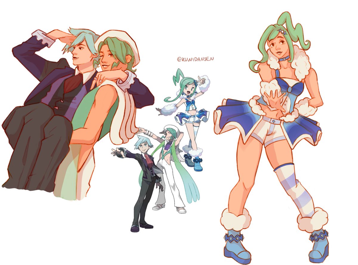 kunidansen's tweet image. Obviously not my usual content but I really enjoyed drawing my favorite pokemon oras characters and love how they turned out