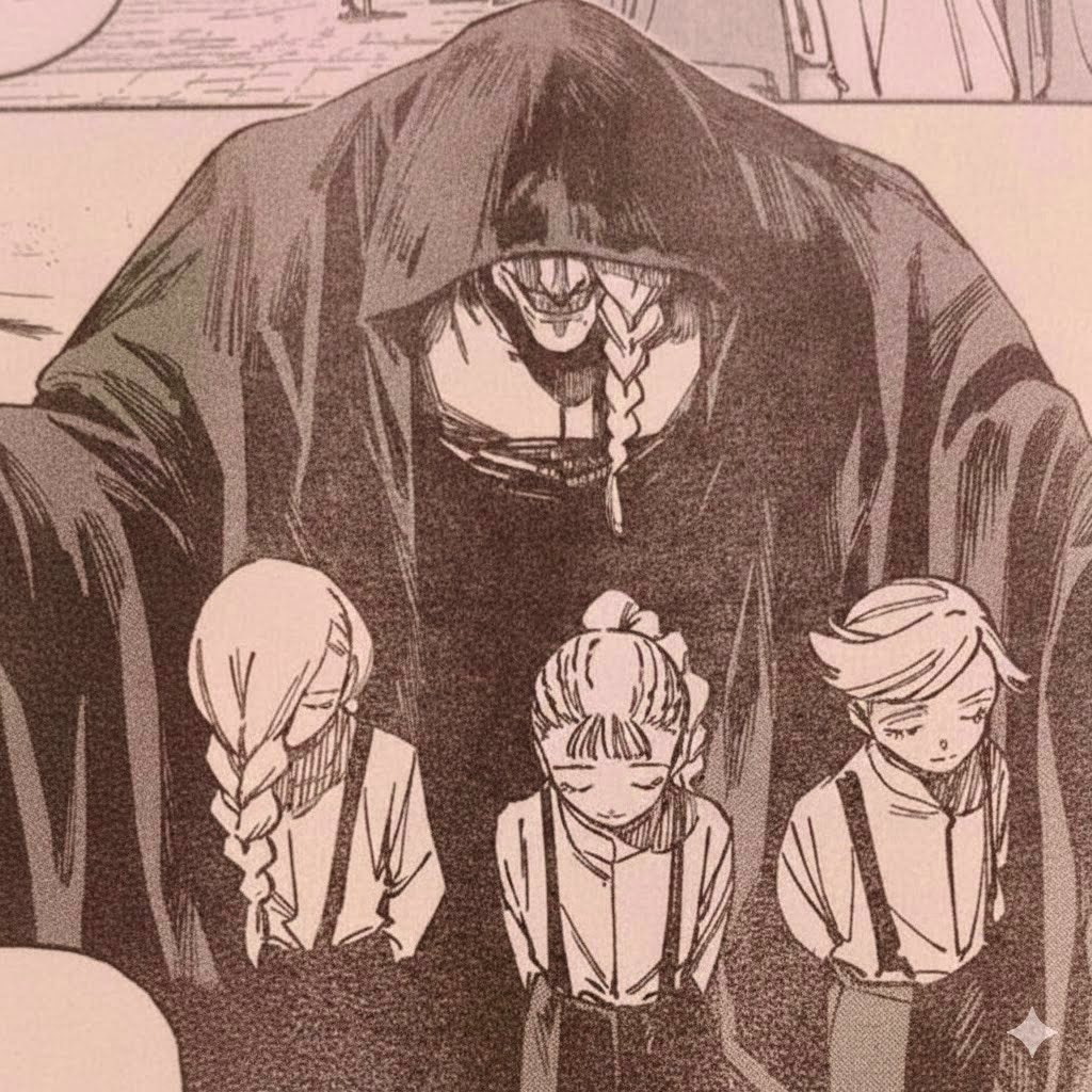 nikaboy___'s tweet image. #JujutsuKaisenModulo 

So you mean to tell me Mei Mei outlived Megumi and had children with Ui Ui…