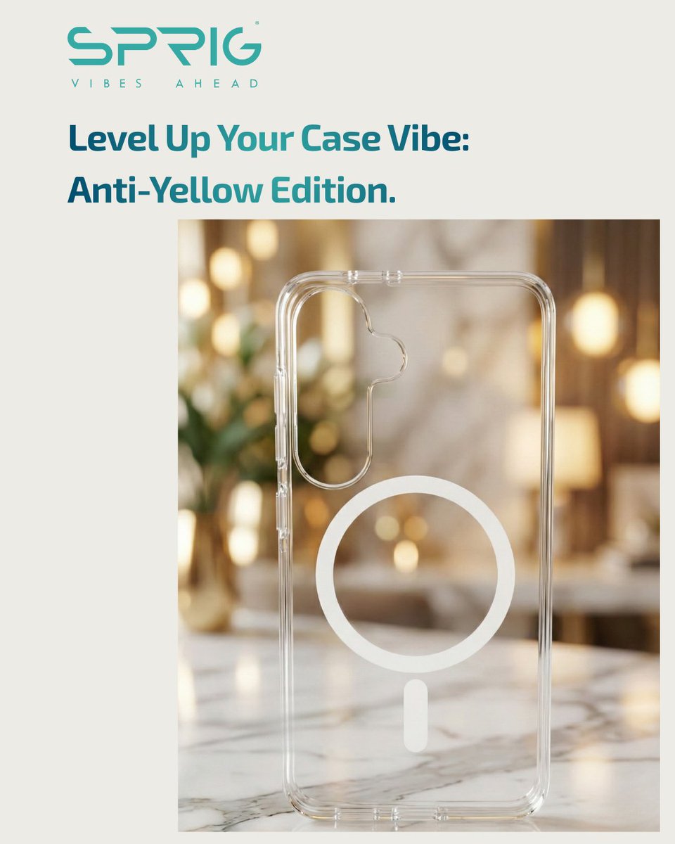 StoreSprig's tweet image. Level Up Your Case Vibe: Anti-Yellow Edition. 🚀

Tired of your clear case turning yellow? We fixed it.

Shop the SPRIG Anti-Yellow Case online and offline now for lasting style and superior protection!

#Sprig #VibesAhead #backcase #Upgrade #ClearCase #AntiYellow #StyleUpgrade