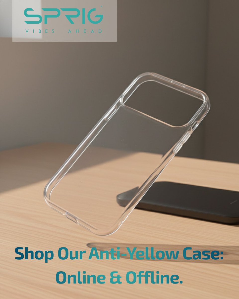 StoreSprig's tweet image. Level Up Your Case Vibe: Anti-Yellow Edition. 🚀

Tired of your clear case turning yellow? We fixed it.

Shop the SPRIG Anti-Yellow Case online and offline now for lasting style and superior protection!

#Sprig #VibesAhead #backcase #Upgrade #ClearCase #AntiYellow #StyleUpgrade
