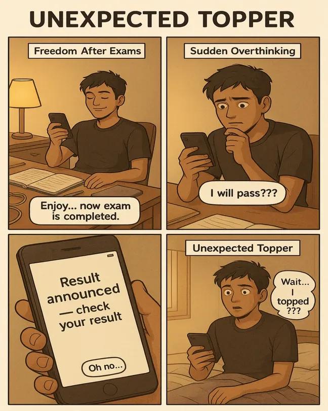 komiq_x's tweet photo. That moment when your result shocks YOU 😂
#comic #comicpage #ComicDaily #relatablecomics #funnycomic https://t.co/MEyx41Vw9F
