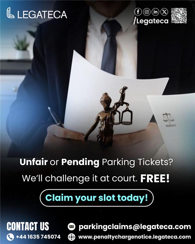 Parking fines piling up? Fight them the smart way!
Legateca challenges unfair or pending tickets FREE of charge. Book your slot now and protect your rights.

Visit us at: penaltychargenotice.legateca.com

#legateca #ParkingFines #UnfairParkingTicket #ParkingDisputes #FreeLegalHelp #UKLaw
