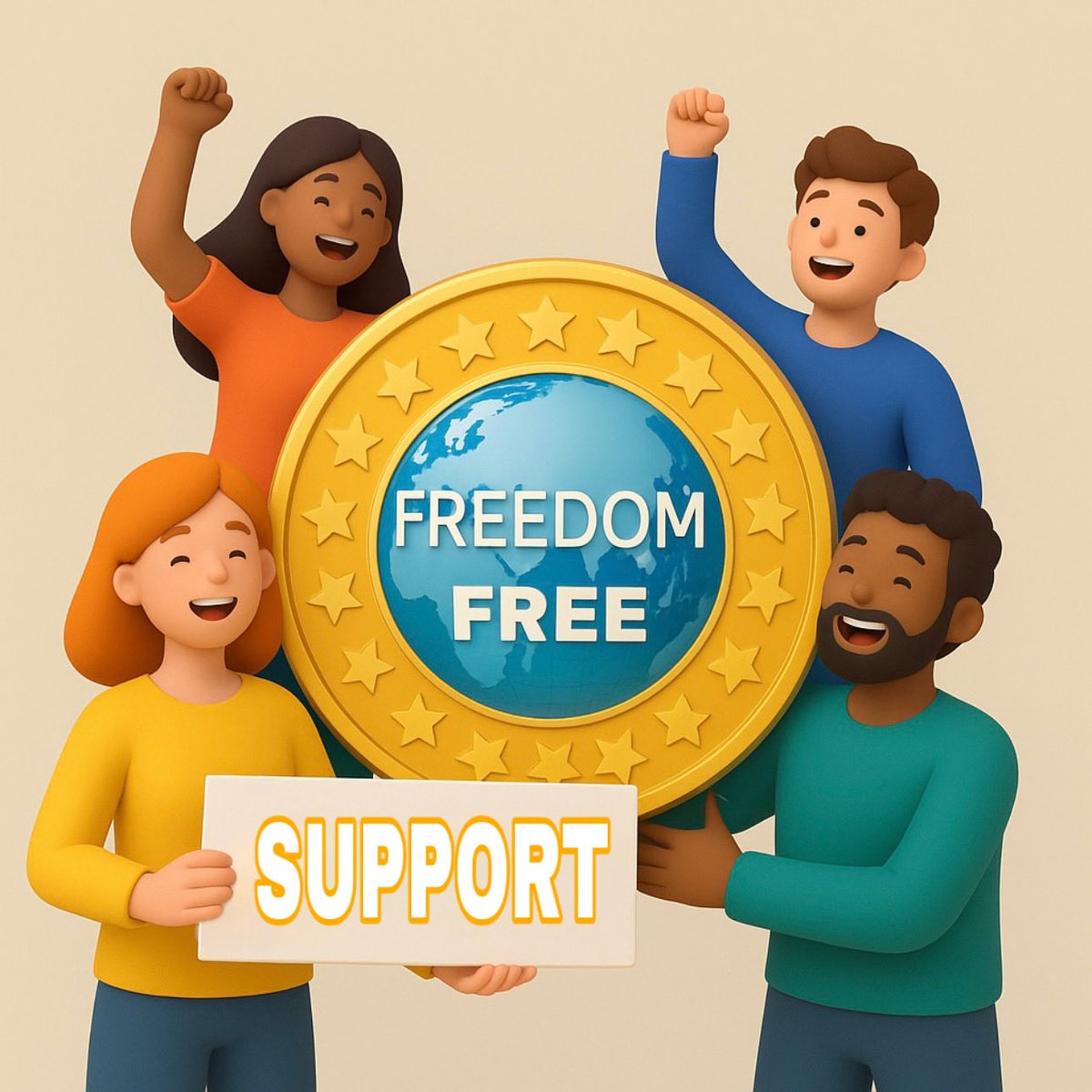 We love $FREEdom. 
We support $FREEdom. 💛

Because Freedom Coin isn’t just a token it’s a movement, a purpose, and a community that believes in growth, unity, and a brighter future.

🚀Together, we rise. Together, we choose FREEDOM.

#CryptoCommunity #freedom