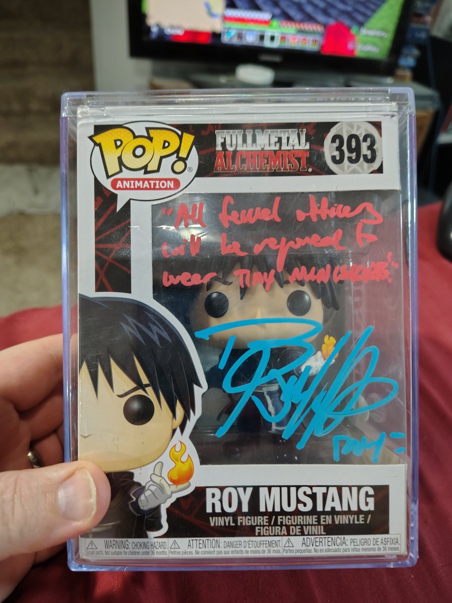 reapershunt's tweet photo. Thank you again @WillingBlam for signing this for me! I wish I had been there to see you read my note, but just to hear about your reaction and reconsideration of my sig request was awesome enough. Maybe next Galaxy Con. This POP is now a family heirloom with a story ^_^ https://t.co/hWMnX0m9L0