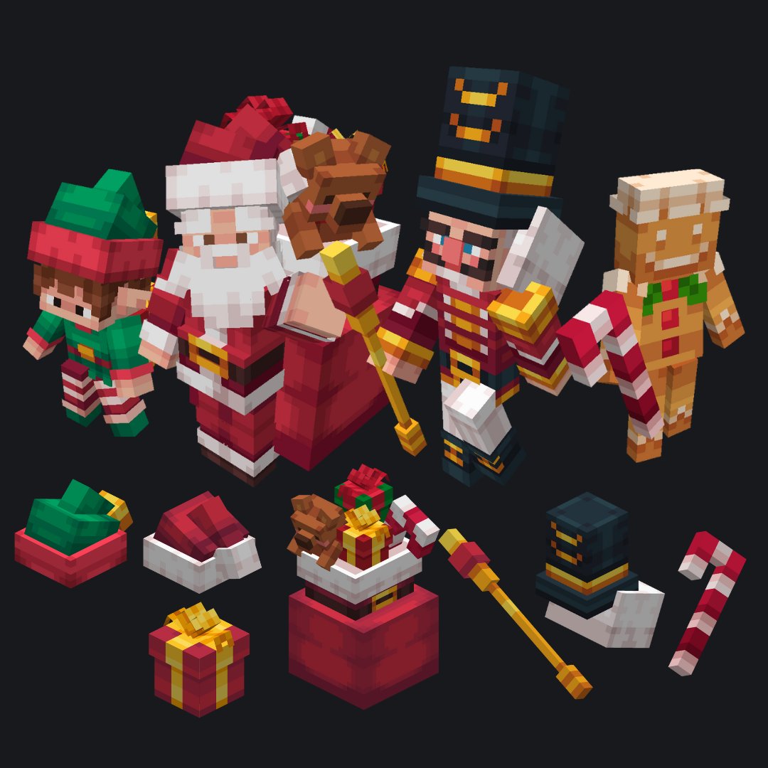 lunggolfs's tweet photo. NPCs Pack Xmas🎄🧑‍🎄
#Minecraft #Blockbench #lowpoly https://t.co/QFRbrWIwz5