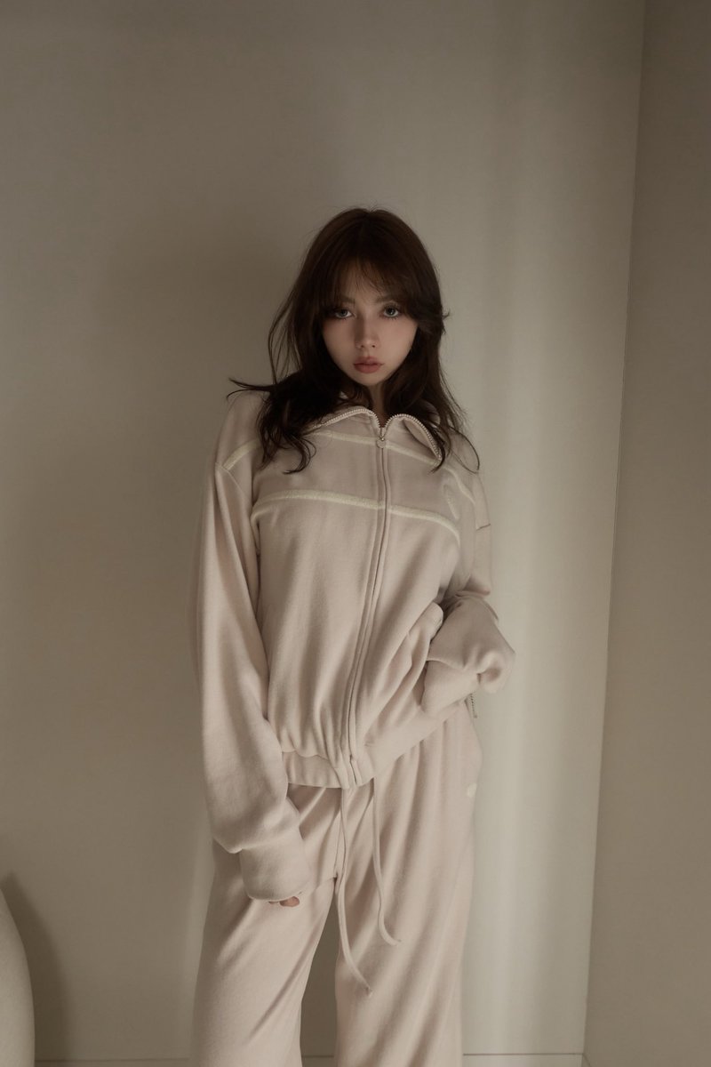 アンドマリー Milky pile heart long pants pink Milky pile heart long pants color pink beige ¥12100-tax in