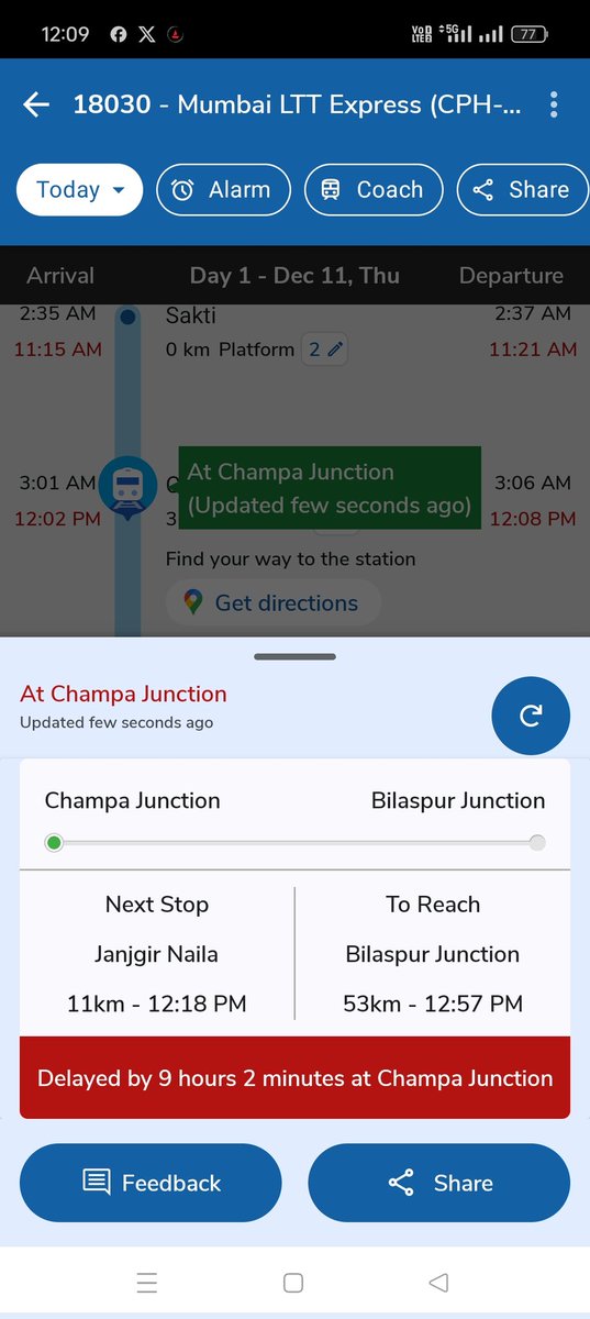 Harshit08055812's tweet photo. @RailwaySeva  @RailMinIndia  इतनी लेट ठीक नहीं https://t.co/p5QwU4a7Is