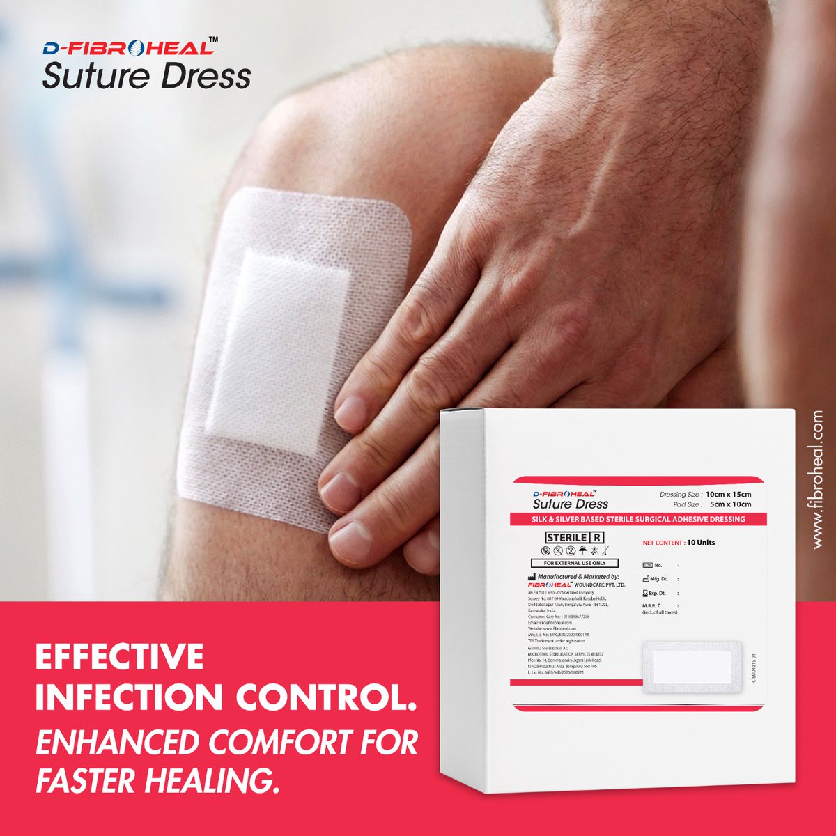 Fibroheal1's tweet photo. #D-#Fibroheal #Suture Dress by - a triple layered, adhesive non-woven wound dressing with absorbent pad having proprietary #silk protein & #nano-silver technology for the effective management of post-operative surgical wounds.
https://t.co/KHMVO1HqJ4 https://t.co/p3pUlO4I4Q