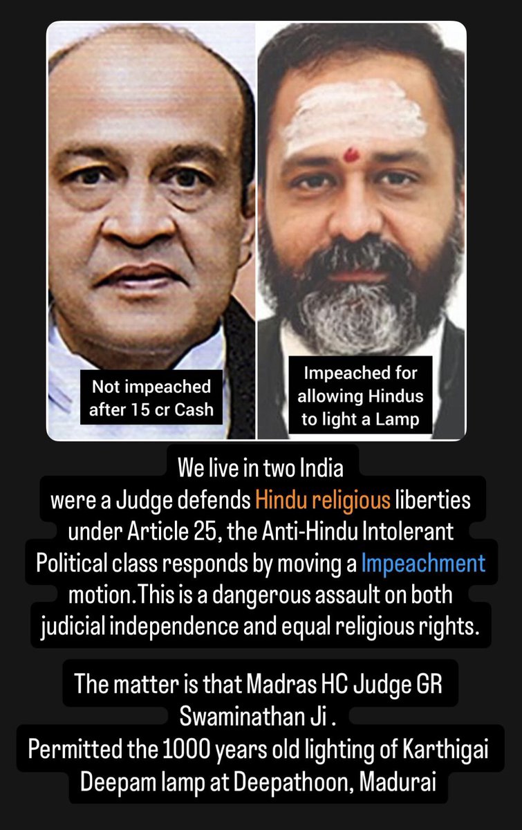 AdvAmanShukla's tweet image. #StandWithHindusOfTN
#Impeachment 
#ISupportJusticeSwaminathan 
#ISupportJusticeGRSwaminathan