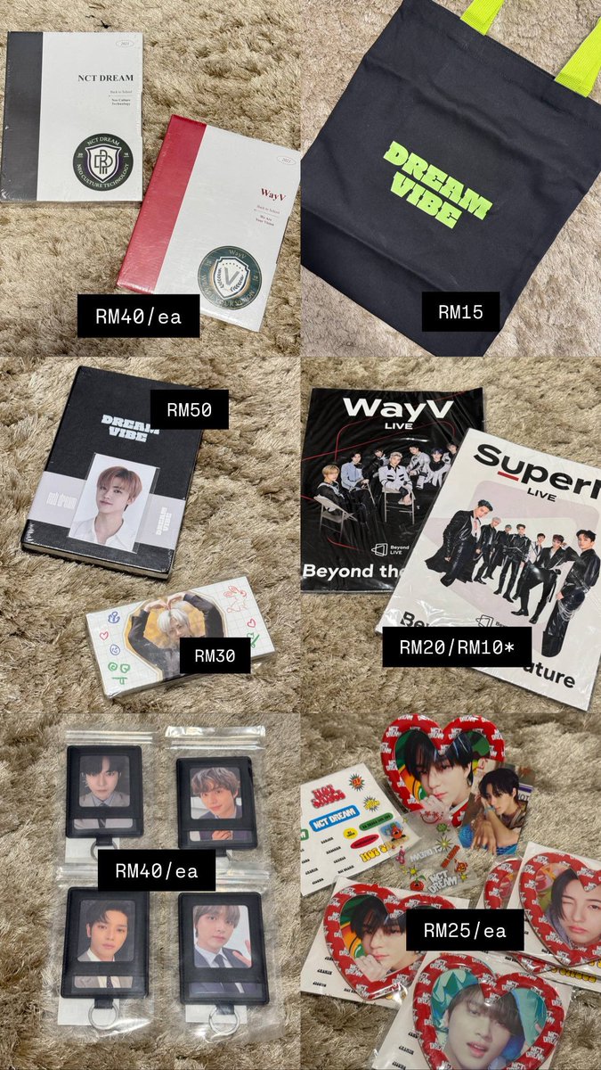 chenjico's tweet image. [wts readystock] nct wayv sm misc merch, albums

🐡 all merchandise are official!
💭 up for negotiations :)
📮 postage/limited meet ups offer available 
💌 dm and circle the items you’re buying
⌛️ first pay first serve basis!

#pasarnct #TDS4inKL