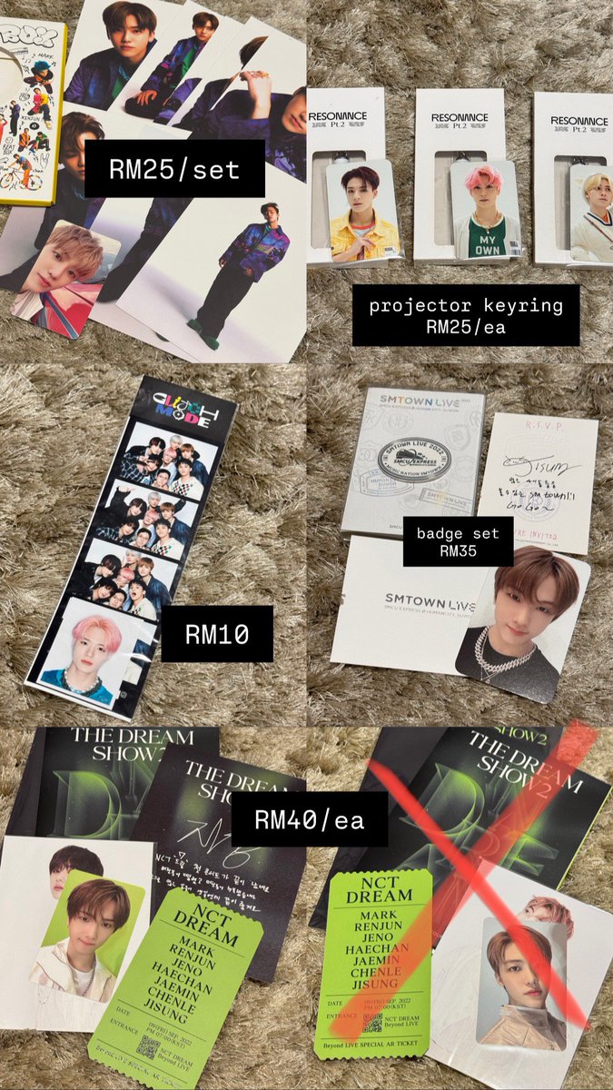 chenjico's tweet image. [wts readystock] nct wayv sm misc merch, albums

🐡 all merchandise are official!
💭 up for negotiations :)
📮 postage/limited meet ups offer available 
💌 dm and circle the items you’re buying
⌛️ first pay first serve basis!

#pasarnct #TDS4inKL