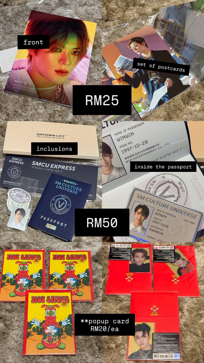 chenjico's tweet image. [wts readystock] nct wayv sm misc merch, albums

🐡 all merchandise are official!
💭 up for negotiations :)
📮 postage/limited meet ups offer available 
💌 dm and circle the items you’re buying
⌛️ first pay first serve basis!

#pasarnct #TDS4inKL