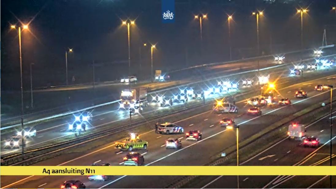 Ongeval op de A4 bij Zoeterwoude-Rijndijk