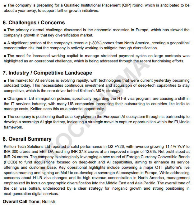 myAlerts_in's tweet photo. #KELLTONTEC #KELLTONTECQ2 Kellton Tech Solutions Ltd Q2FY26 Earnings Concall Summary https://t.co/u1SQ6KprFJ