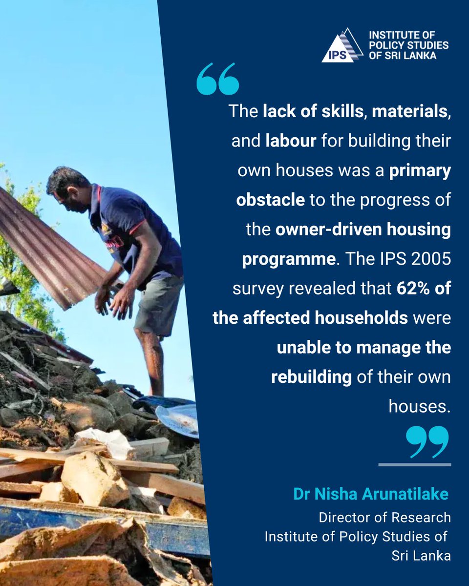 TalkEcon_IPS's tweet image. #CycloneDitwah damaged 86,000+ homes in Sri Lanka. 

In her latest blog, Dr @ArunatilakeN , IPS' Director of Research, highlights lessons from the #Tsunami housing programme for post-Ditwah #reconstruction. 

🔗ips.lk/talkingeconomi…

Photo: AFP

#talkingeconomics #lka