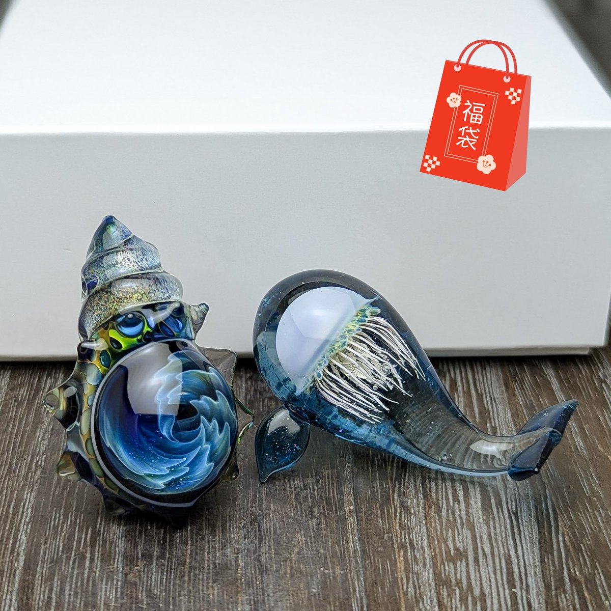 ガラス　オブジェ　ハンドメイド