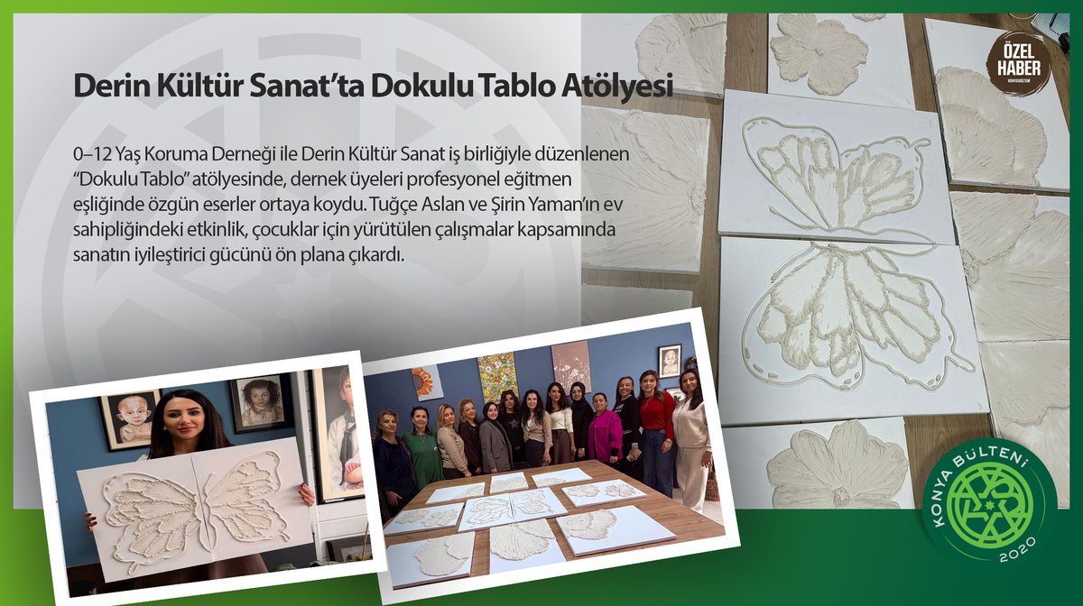 Alaaddin Aladağ’ın Özel Haberi | Derin Kültür Sanat’ta Dokulu Tablo Atölyesi

👉konyabulteni.com/derin-kultur-s…

#KonyadanHaberinizOlsun #KonyaiçinözelKonyayaözel #DerinKültürSanat #DokuluTablo #Workshop #Kültür #Sanat