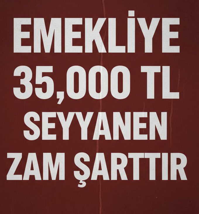 #Emekli bu ülkenin yükü değil;
Omurgasıdır ‼️

35 Bin TL  #SeyyanenZam Emeklinin hakkıdır‼️

#FaizeBütçeVarEmekliyeYok
#5000KısmiBıktı