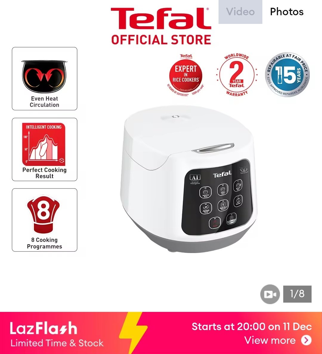 Ada yang tengah survey good rice cooker ke tu? Tonight ada #LazFlash deal Tefal Easy Compact Fuzzy Logic Rice Cooker.
Click sini 👇 price memang sesuai bajet korang.
 s.lazada.com.my/s.G9vir?cc

#ShoppingApaHariNi #onlineshopping #ricecooker #Tefal