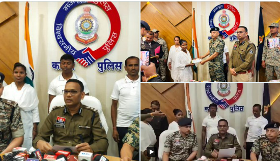 taskforce4567's tweet photo. Kanker - Four Naxalites surrendered, for whom a total reward of Rs 23 lakh had been announced. Two women and two men Naxalites surrendered.
 #NaxalFreeBharat #NaxalSurrender
#AEWDynamite #JANUAXRENJUN 
#Tejran #BBNaijaS10 https://t.co/7lXz4IBr3V