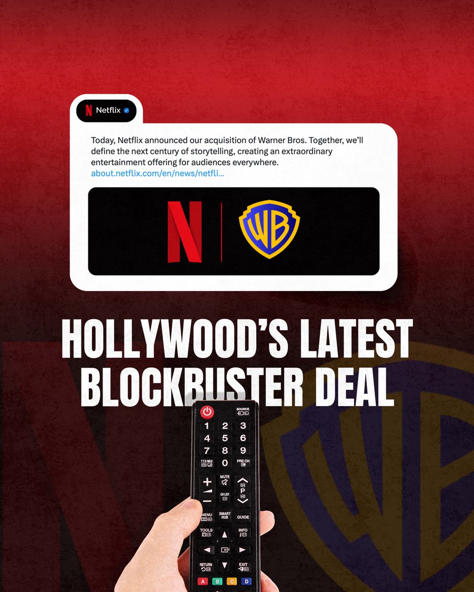 LaineNeural's tweet photo. Netflix is launching a $72B bid to buy Warner Bros., taking control of major film studios and HBO’s biggest content. A massive shift in streaming power.

#Netflix #WarnerBros #Merger #Legal https://t.co/DREI28qA1V