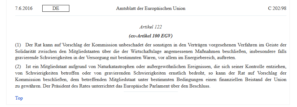 Frau von der Leyen will den Notstand ausrufen lassen, um das Vetorecht der Länder gegen den Diebstahl des bei Euroclear liegenden russischen Vermögens auszuhebeln und eine weitere Überweisung von 210 Milliarden in die Ukraine zu ermöglichen.

Das ist klar gegen den Text der EU