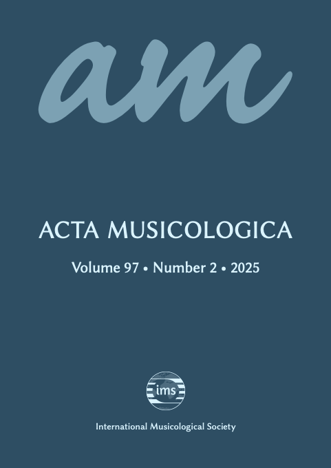 A new issue of “Acta Musicologica” is out (vol. 97, no. 2), including articles by Gilberto Vieira Garcia, Héctor Eulogio Santos Conde, Dörte Schmidt, Jonathan Spatola-Knoll, and Laura Tunbridge. IMS members can view it online for free. 👉 acta.musicology.org