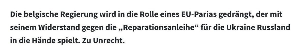 Ook de Frankfurter Allgemeine geeft België gelijk. 

faz.net/aktuell/wirtsc…