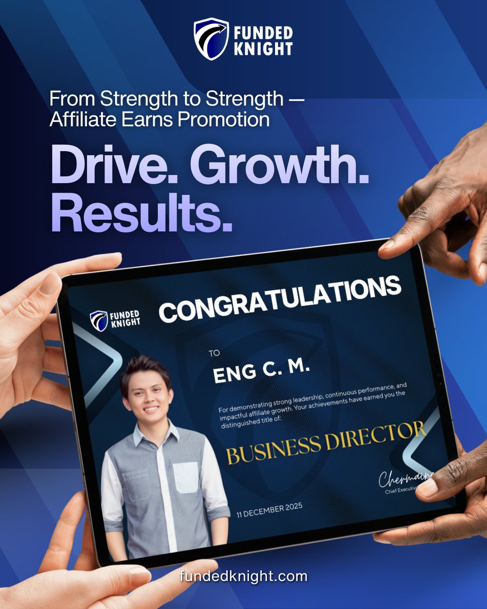 FundedKnight's tweet image. Leveling up looks good on our affiliates 👑✨

Every step forward unlocks bigger wins, bigger rewards, and bigger opportunities.

Ready to start your affiliate journey with us? 👀
👉 Join the squad: fundedknight.com/affiliate

#FundedKnight #AffiliateProgram #EarnWithUs #LevelUp