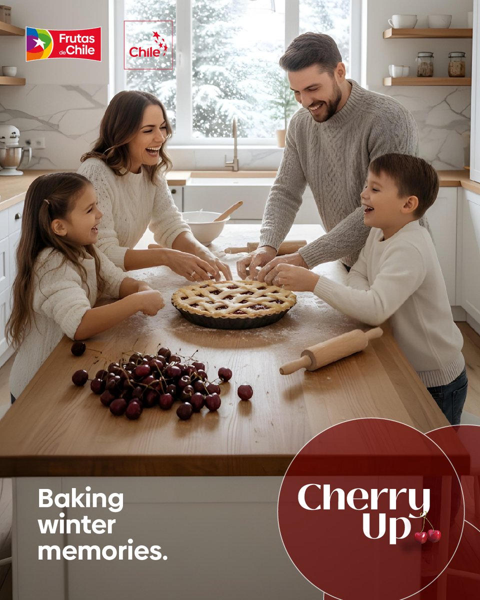 FruitsfromChile's tweet image. 🍒 Cherries bring us together to love and cherish family moments. #CherryUp #ChileanCherries #baking