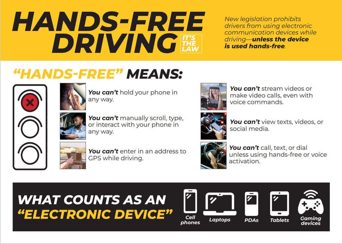 TrooperDeVault's tweet image. Iowa 'Hands Free Law" in a nutshell. December 12th is the last statewide enforcement effort for 2025 when just warnings will be issued. Checkout Iowa Code Section 321.276 to EDUCATE yourself because starting Jan. 1, 2026 citations could cost you $150 or more.