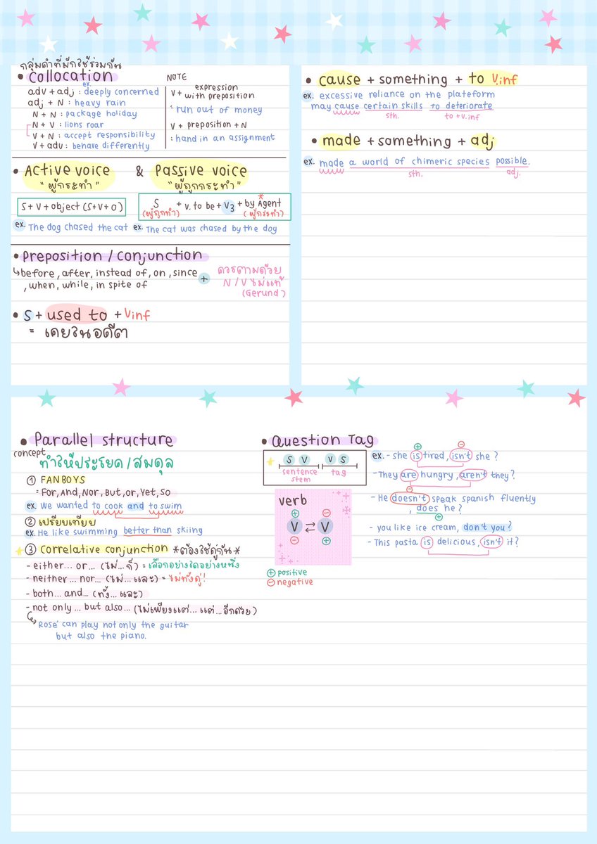 แจกสรุป 𝒯ext 𝒸ompletion(2)#kidjeonkaw
(เราได้จากการทำmock test ส่วนนึงคั้บ🌼)
❣️หากมีส่วนไหนผิด ต้องขอโทษด้วยนะคะ
สามารถช่วยบอกแก้ไขให้ถูกต้องได้เลยย
