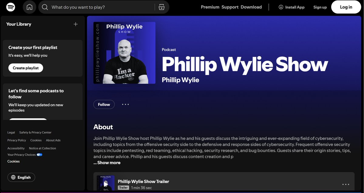 infosec_coder's tweet image. 🌟   🚨   Podcast - Phillip Wylie Show   🚨   🌟
#infosec #linux #webdev #devops #devsecops #database

@thehackermaker
open.spotify.com/show/6LH3TYGlg…