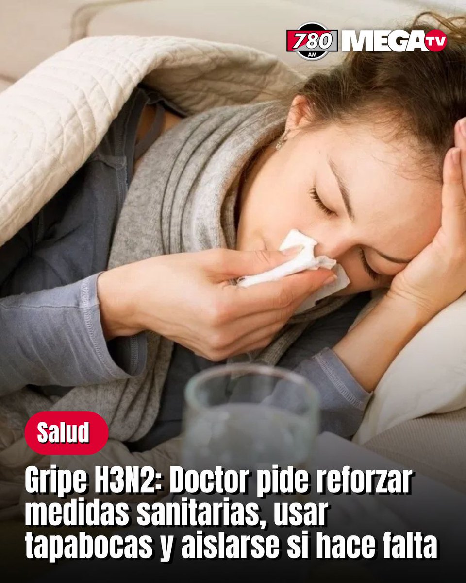 GRIPE H3N2: DOCTOR PIDE REFORZAR MEDIDAS SANITARIAS, USAR TAPABOCAS Y AISLARSE SI HACE FALTA  🏥

👨‍⚕️El doctor Carlos Morínigo, neumólogo, explicó que se trata de una variante del virus de la influenza, bastante contagiosa. Por ello, ya se recomienda el uso de tapabocas y el