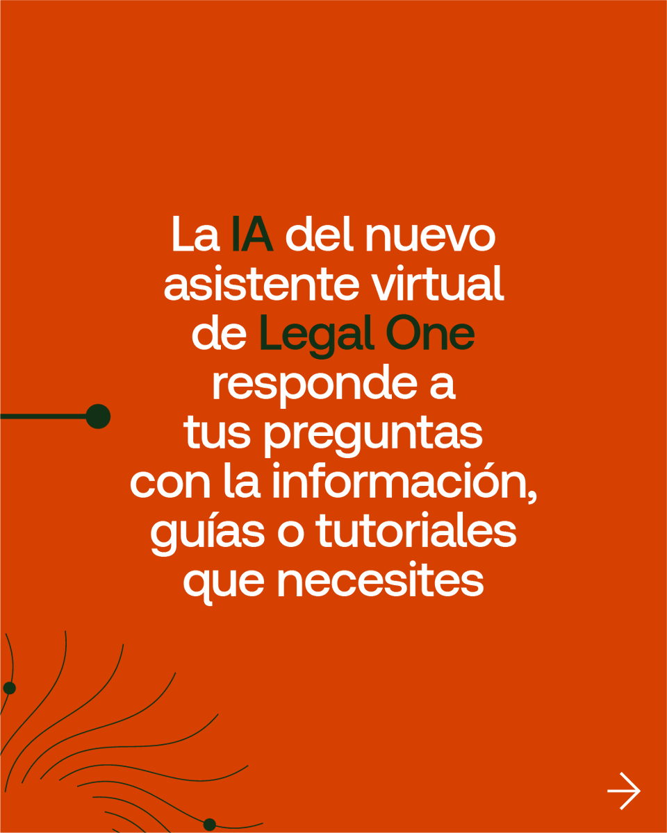 TRLaLey's tweet photo. ¡Llega Live Chat Gestión, el nuevo asistente virtual con IA de Legal One!
Basta hacer una pregunta directa y Live Chat Gestión te dará las respuestas, tutoriales o guías que necesites, todos los días y a toda hora.

¡Conocé más aquí! 
https://t.co/kdAR3545d7. https://t.co/w9lJ8Z0za3