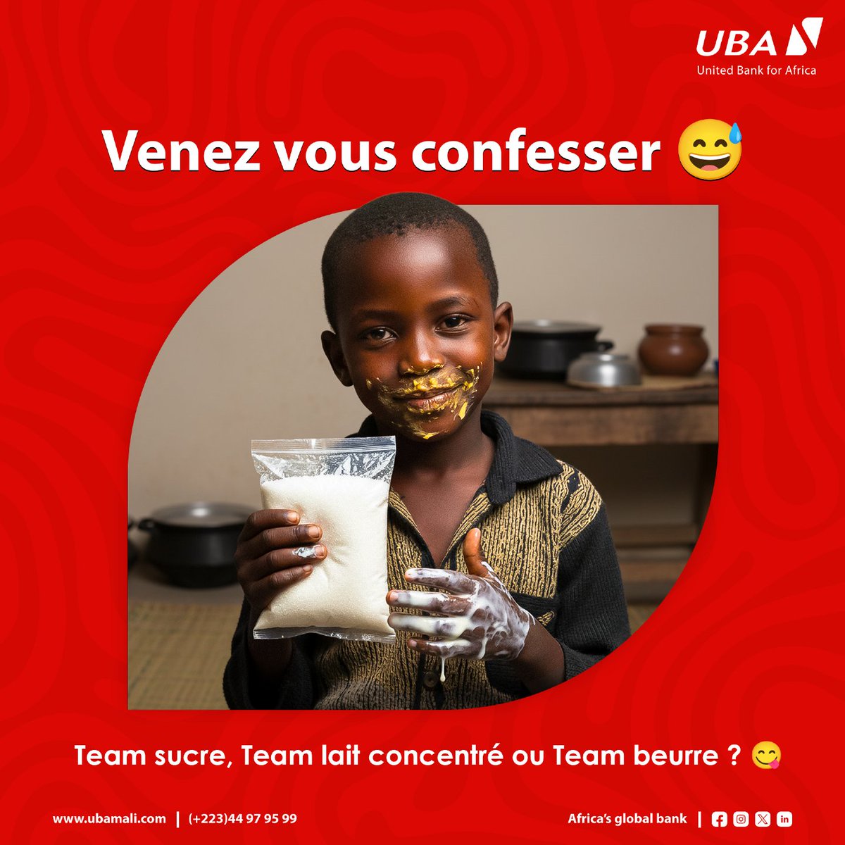 UBA_Mali's tweet image. Tu te rappelles quand tu prenais le lait concentré et tu disais “c’est pas moi” avec les doigts tout
collants ?​ 😂
👉🏾 Dis-nous, t’étais dans quelle team ? ​

​#Souvenirs #Throwback #UBADetente #ubamali #AgricasGlobalBank