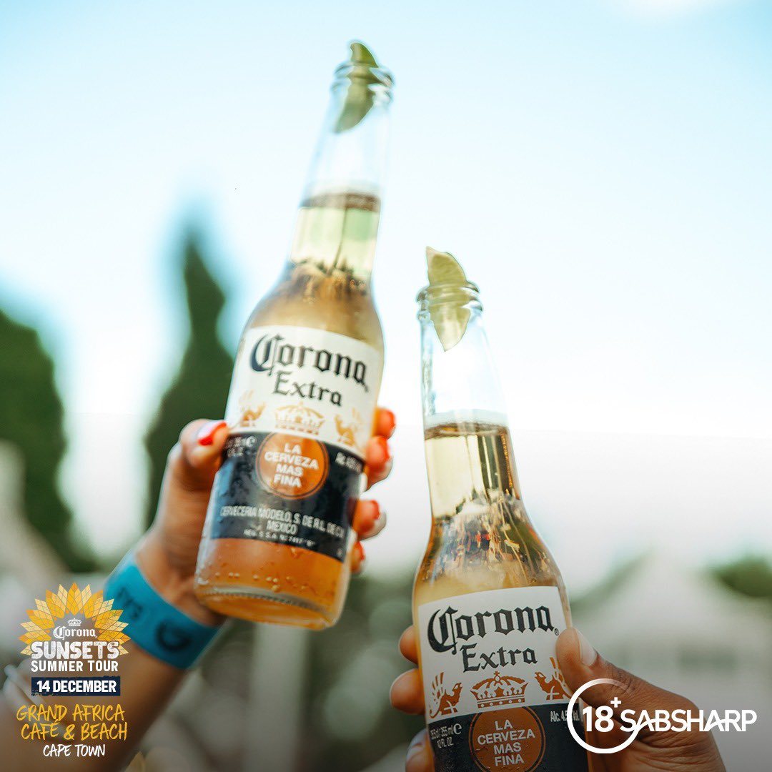 From one horizon to another, Grand Africa Café &amp; Beach is the next stop on the Corona Sunsets Summer Tour and you could win double tickets for this Sunday, 14 December. 

Ensure your following <a href="/CoronaAfrica/">CoronaAfrica</a> and reshare this post to stand a chance to win. 

Ts and Cs Apply