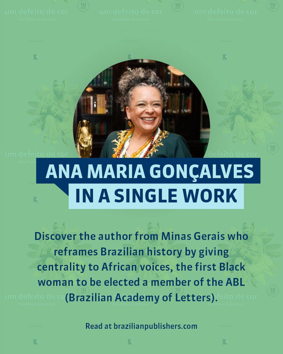 BPublishers's tweet image. Enter the powerful, history-reframing world of Ana Maria Gonçalves, one of Brazil’s most vital contemporary voices.

With rigorous research, lyrical depth, and uncompromising truth, the author transforms history into an intimate and profoundly human experience.