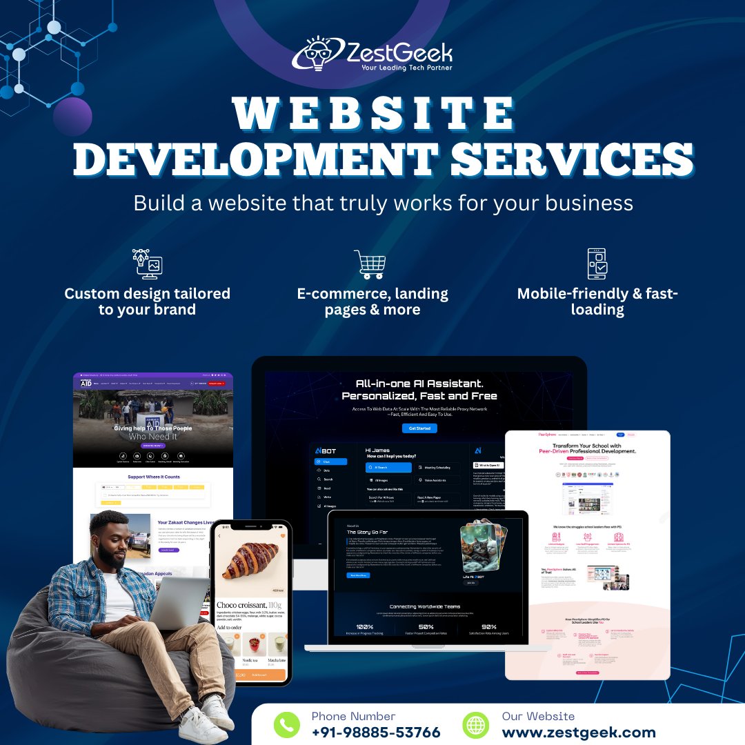 Affordable website development for brands across the USA, UK, Canada, and Australia. Build your online presence with experts.

📞 +91-9888553766
🌐 zestgeek.com

#TechServices #BusinessGrowth