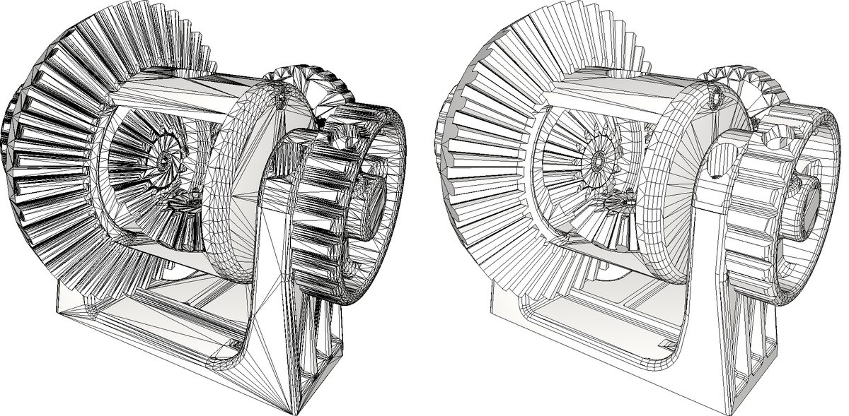 New in CGAL: Remeshing of planar patches.

Using this new function, you can remesh models to use as few elements as possible, with control over the geometric error.

Planarity detection is customizable: Region Growing, RANSAC Shape Detection, ...

More @ cgal.org/2025/05/22/Sur…